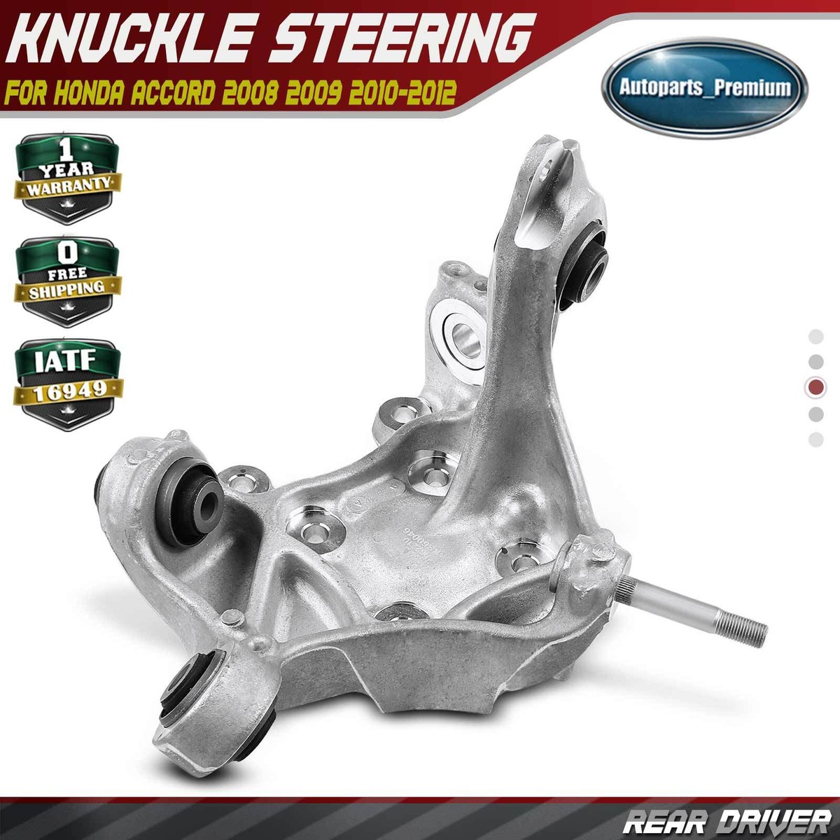 Rear Left Steering Knuckle for Honda Accord 2008 2009 2010-2012 L4