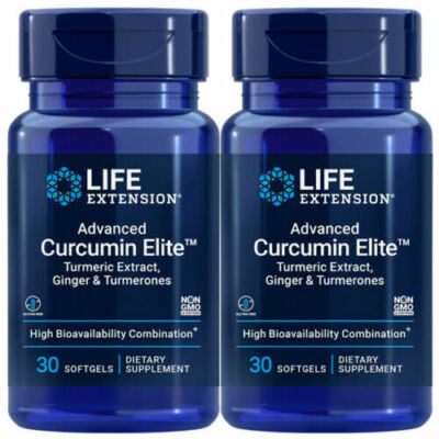 Advanced Curcumin Elite Turmeric Extract Ginger Turmerones Supplement 2 Pack