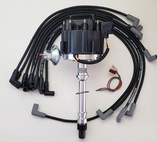 Chevy 305 327 350 Hei Distributor 8.5mm Black Spark Plug Wires Over Valve Cover