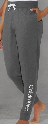 Neu Calvin Klein M grau Logo French Terry Jogginghose Sweatpants Trainingshose