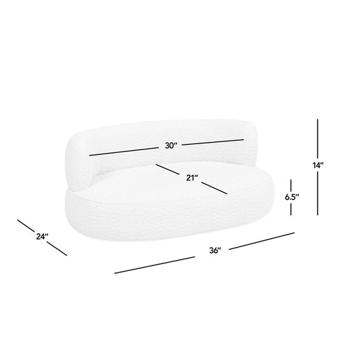 Dog Sofa Bed Medium – Curved Design, Fleeced Teddy, Ultra Soft Pet Bed - Picture 14 of 14