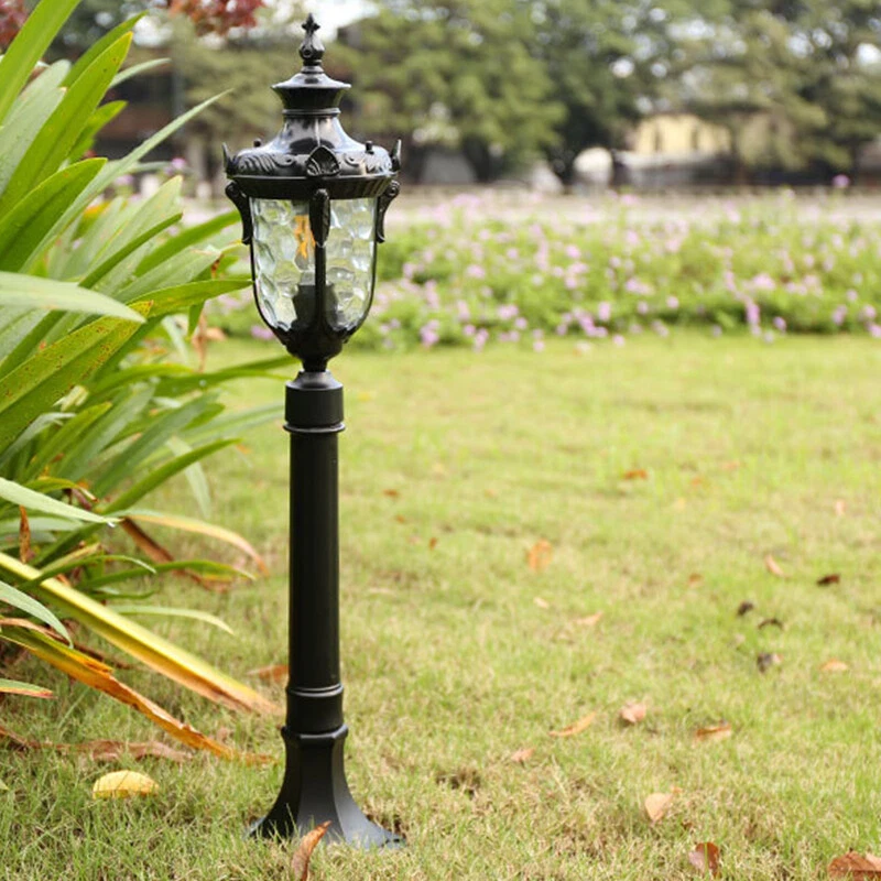 Outdoor Lawn Ligaht Black Home Walkway light Yard Pillar Lamps