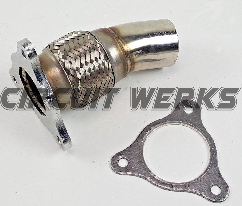 2.25" 3 Bolt Exhaust Flange Flex Pipe Repair Kit Stainless Steel Chevy