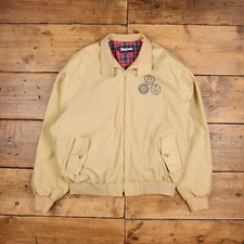 Vintage King Louie Bomber Jacket 2XL 80s Raglan Workwear USA Made Beige