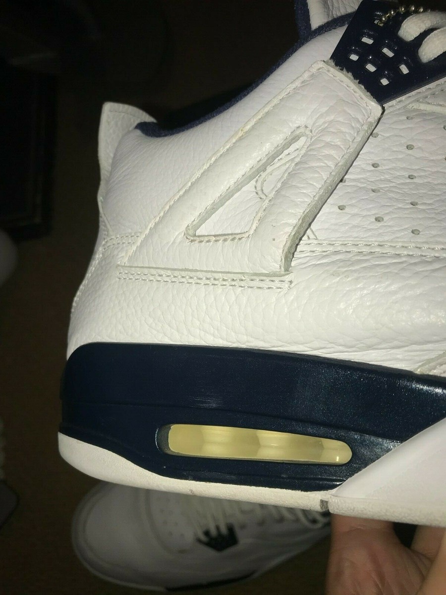 Size 17 Jordan 4 Retro Columbia White/Legend Blue-Midnight
