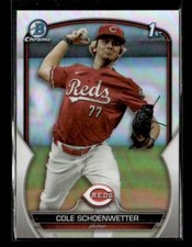 2023 Bowman Draft #BDC-116 Cole Schoenwetter Chrome Refractor Cincinnati Reds