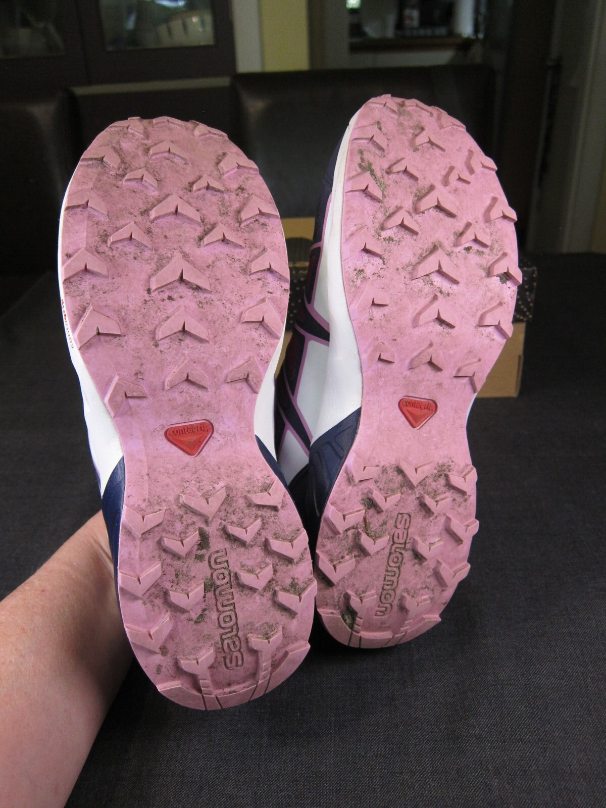 6 scarpe da ginnastica donna Salomon Speedcross J da trekking trail running scarpe indossate una volta!