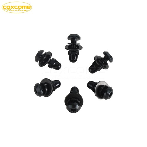 6Pcs Black T25 Front Fairing Windshield Windscreen Bolts Screw For Road King - Picture 7 of 10