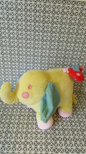 Doudou Peluche Musical Elephant Bleu Vert Oiseau Rouge Bebe 9 Ebay