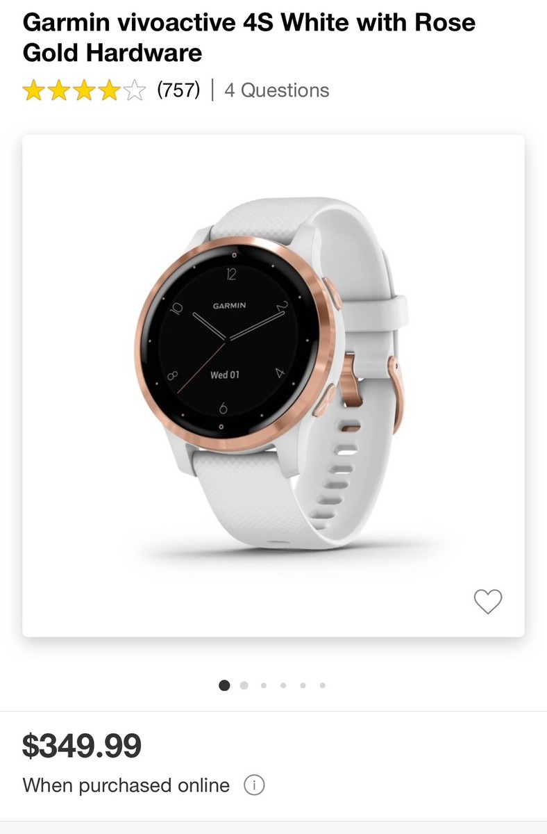 Garmin Vivoactive 4S GPS Smartwatch fitness tracker sleep health