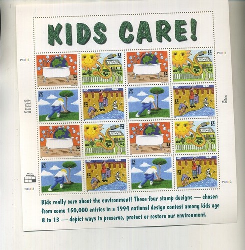 EARTH DAY .32 SCOTT 2951 FULL SHEET OF 16