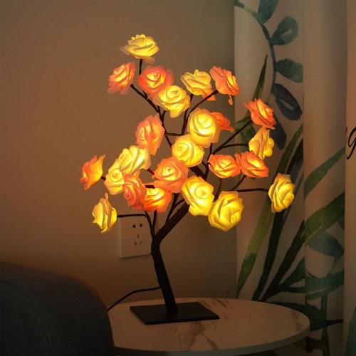 Creative Rose Tree Lights Elegant Artificial Flower Night Light Party Supplies - Picture 9 of 25