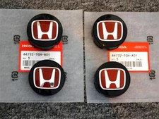 Jdm Red H Wheel Center Caps Hubs Cover Cap For Honda Civic 2002-2003 4pcs 58mm