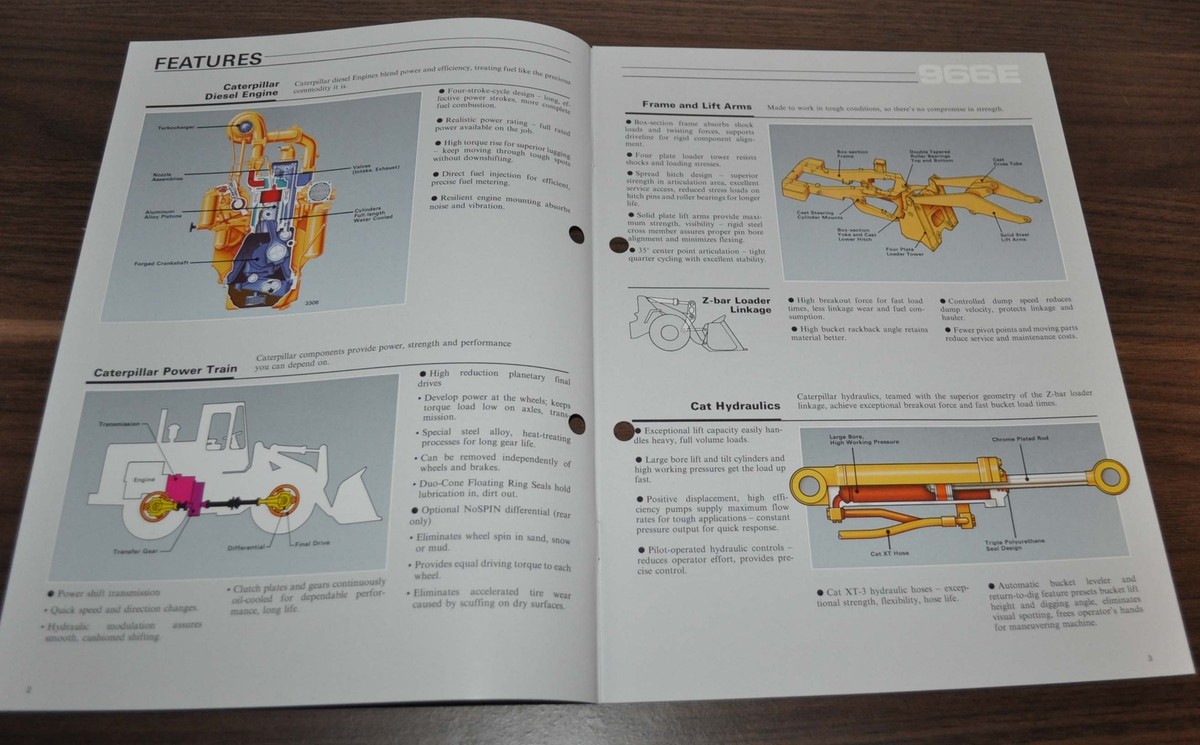 Caterpillar 966E Wheel Loader Specification Technical Data