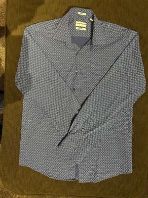Lucky Brand Shirt Men s Small Slim Fit Four Way Stretch Blue Pattern