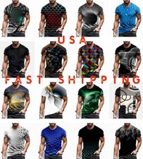 Men T Shirt Camiseta Fashion 3D Graphic Short Sleeve Novelty Casual T-Shirt Tee