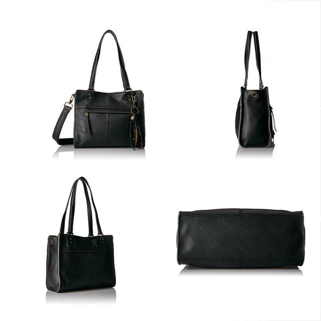 The Sak Alameda Satchel Black Removable Adjule Leather Straps Alameda Satchel Tophandle Bags Black