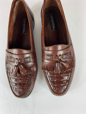 Generra Made In Brazil Mens Size 11 M Brown Leather Tassle 