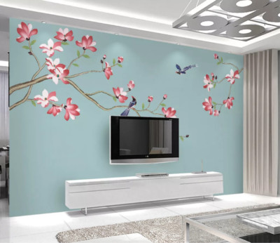 3D Flower Branch KEP6769 Wallpaper Mural Self-adhesive Removable Sticker Kay