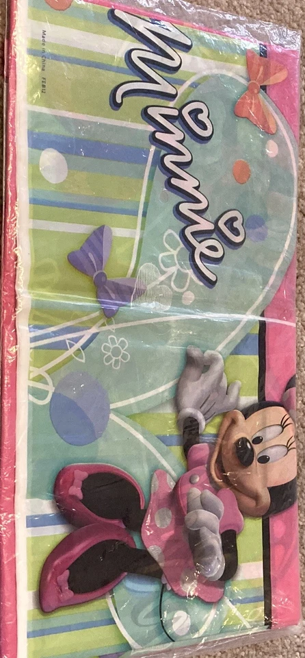 米妮老鼠蝴蝶结米老鼠会所塑料桌子盖 54 英寸 x 102 英寸 — 第 4/4 张图片