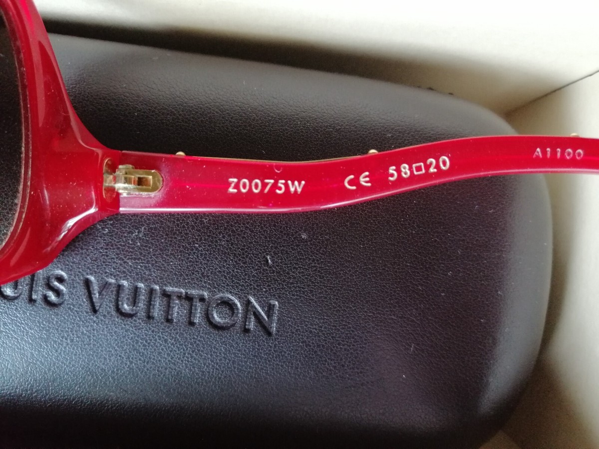 Louis Vuitton Red Speckling Acetate Frame Gina Sunglasses Z0075W