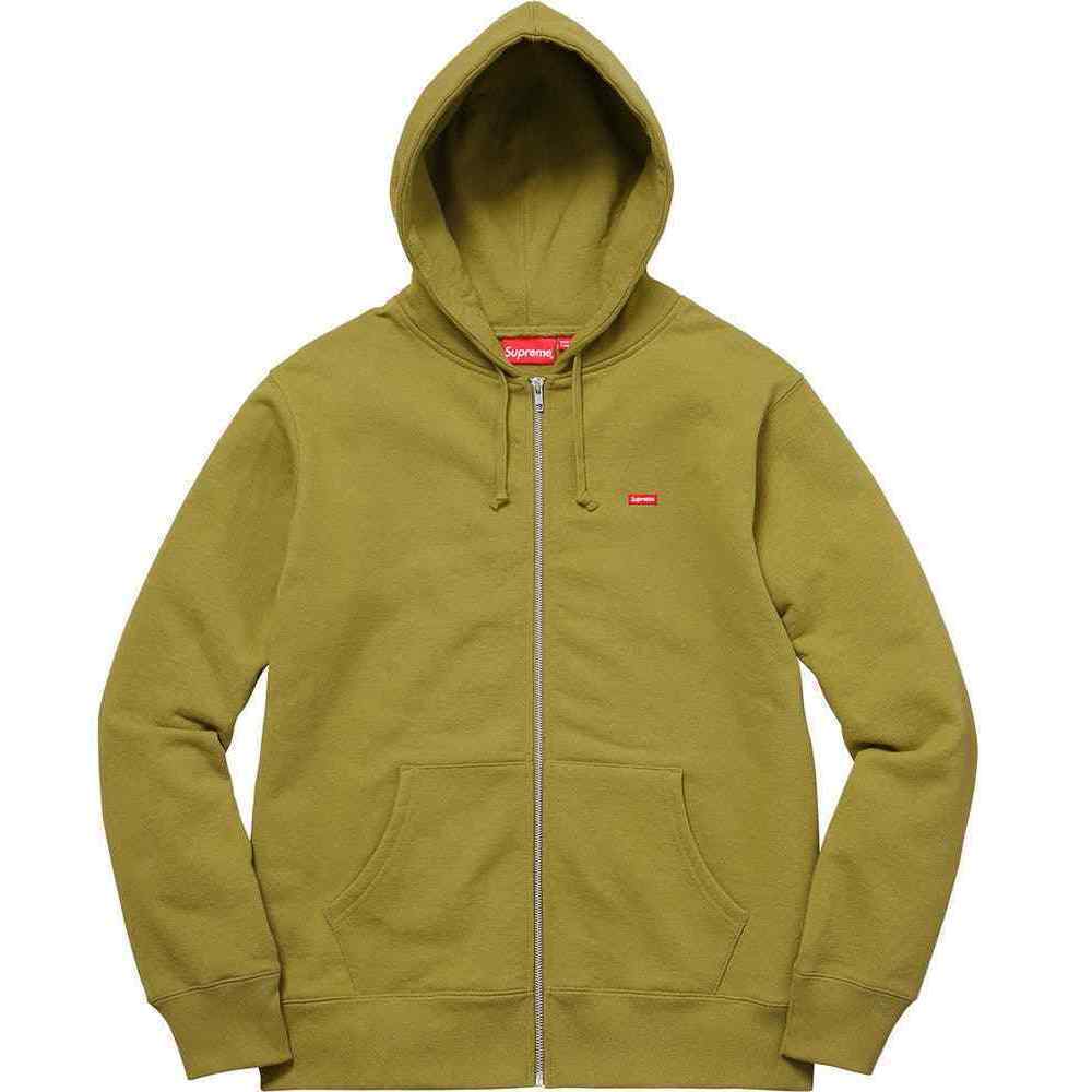 NEW Supreme New York Small Box Logo Zip Up Hoodie - Moss Green Men's Large