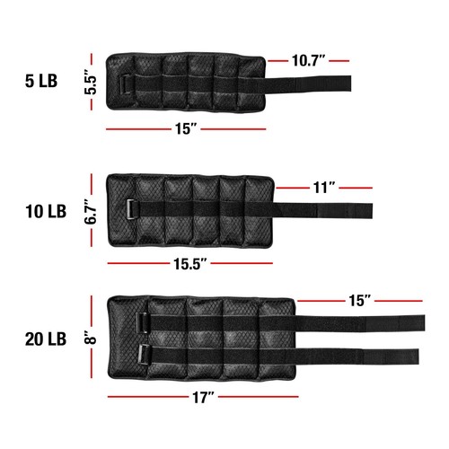 Fuel Pureformance Adjustable Wrist/Ankle Weights, 2.5-Pound Pair (5 lb total) - Picture 2 of 8