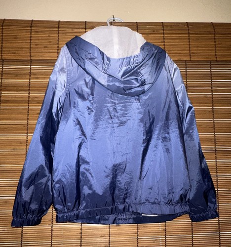 Mango Kids Boys Lightweight Hooded Blue Hombre Jacket Size 7/8 - Picture 3 of 4
