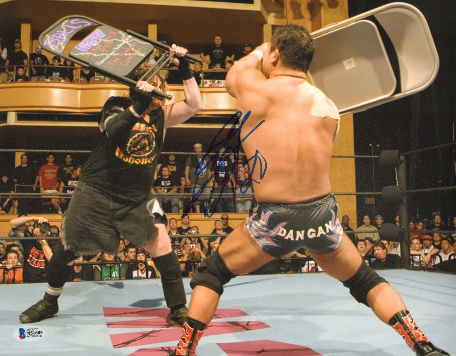 Masato Tanaka Signed 11x14 Photo BAS COA ECW WWE Autograph Picture