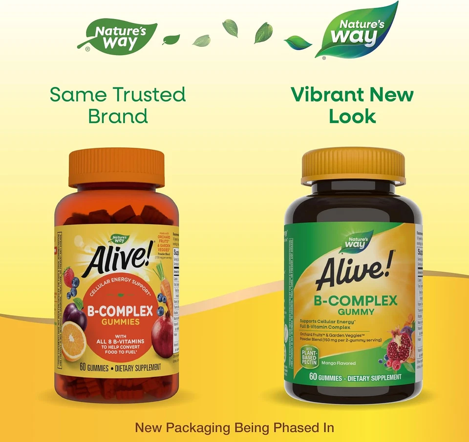 Nature's Way Alive! Gominolas Complejo B, Soporte Energético Celular, 8 Vitaminas B, Ve Foto 2 de 4