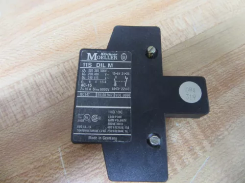 Moeller Klockner Eaton 11S DIL M Auxiliary Contact 11SDILM (Pack of 3)
