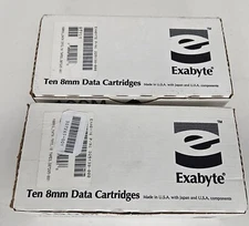 Sealed Pack Of 18 Exabyte 8mm Data Cartridges 160m XL With  Cleaning Cartridge 