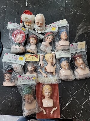 Vintage 1993 Mangelsens Doll Porcelain Heads Hands Set New