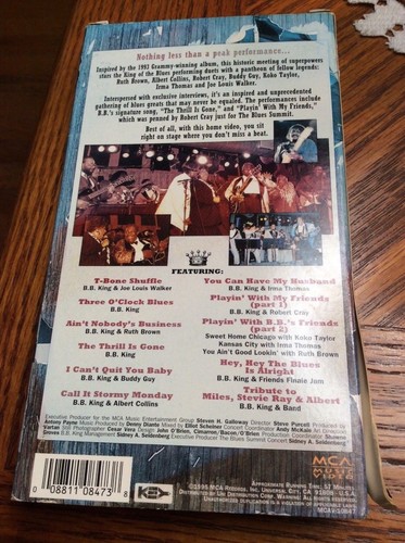 Blues Summit: B/B. King Concert Classic Blues,Classic Artists, Classic Duets VHS - Picture 2 of 3