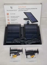2 Pack Wasserstein Arlo Ultra & 2, Pro 3 & 4, Floodlight Cam, Black Solar Panel