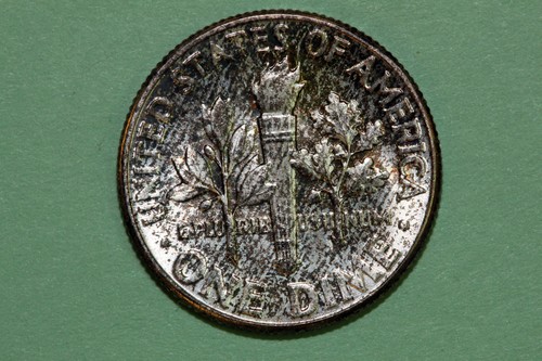 Moneda de diez centavos de plata P Roosevelt 1959 como nueva (RDX218) - Imagen 8 de 9