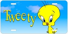 Tweety Aluminum Car Tag Novelty License Plate
