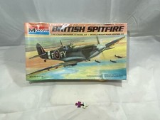 Vintage Monogram British Spitfire 1/48 Model Kit 1985 M# 5208 USA Made SEALED