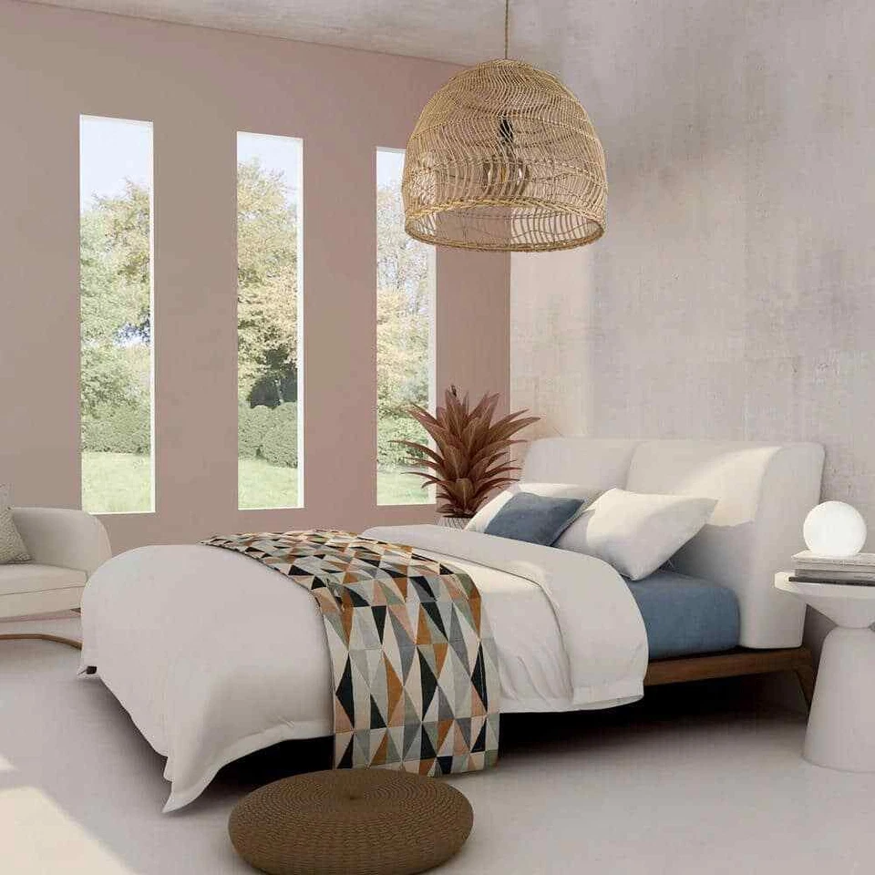 ELE Luz Decoración Aura Aireada Ratán Colgante Luz Natural Hecho a Mano Tono en Latón Foto 2 de 4