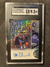 2021-22 Panini Donruss Optic FastBreak Signatures Anthony Edwards SGC 9.5 🔥 HOT
