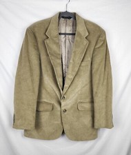 Lands' End Preppy Men's Beige Corduroy Sport Coat Blazer Jacket sz 42L