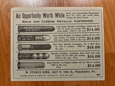 1912 advertising card for rifle cartridges