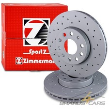 ZIMMERMANN 2x SPORT-BREMSSCHEIBE GELOCHT Ø288 VORNE FÜR VW TOURAN 1T