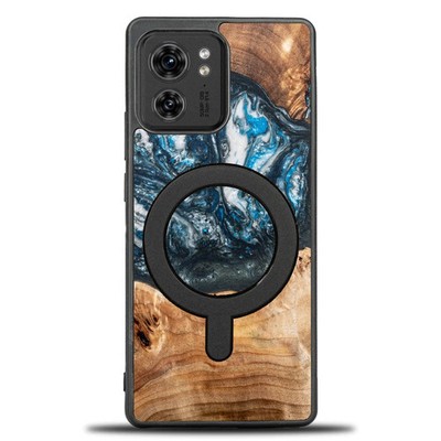 Handyhülle für Motorola Edge 40 Bewood Unique Planets Erde Holzhülle Case Etui