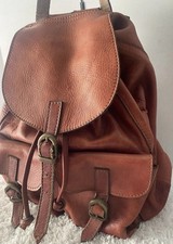 Vintage Artisan Genuine Leather Backpack Rucksack Brown