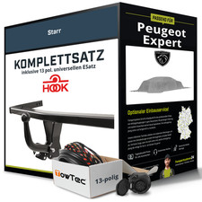 Für PEUGEOT Expert Typ VF3A Anhängerkupplung starr +eSatz 13pol uni 07-16 NEU