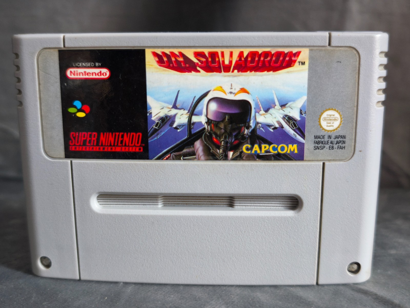 Jeu Super Nintendo SNES U.N. Squadron FAH cartouche retro