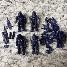 MINIFIGURA 13 HALO MEGA BLOKS CONSTRUX Azul/PURPLE COVENANT ELITE ZEALOT