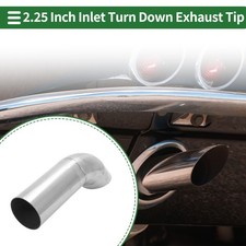 2.25 Inlet T304 Stainless Steel Turn Down Exhaust Tip 230mm Long Silver Tone 2.25 Inlet T304 Stainless Steel Turn Down Exhaust Tip 230mm Long Silver Tone