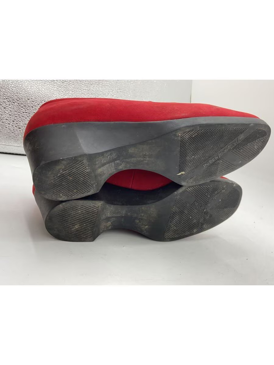 Yves Saint Laurent Dress Shoes 36.5 Red Suede Jlr65 thumbnail 4